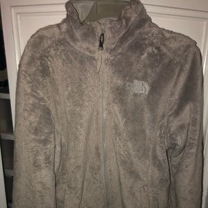 Grey women’s The North Face fleece zip-up